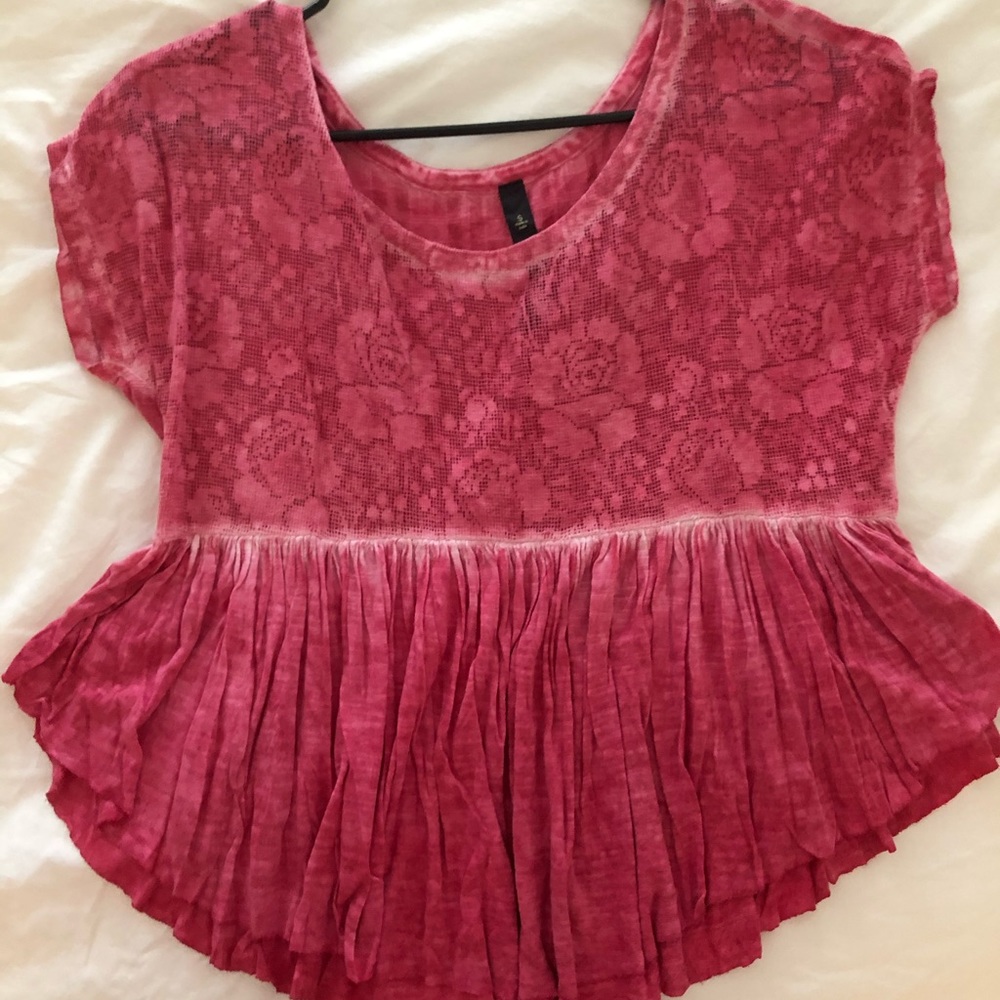 Cropped peplum top